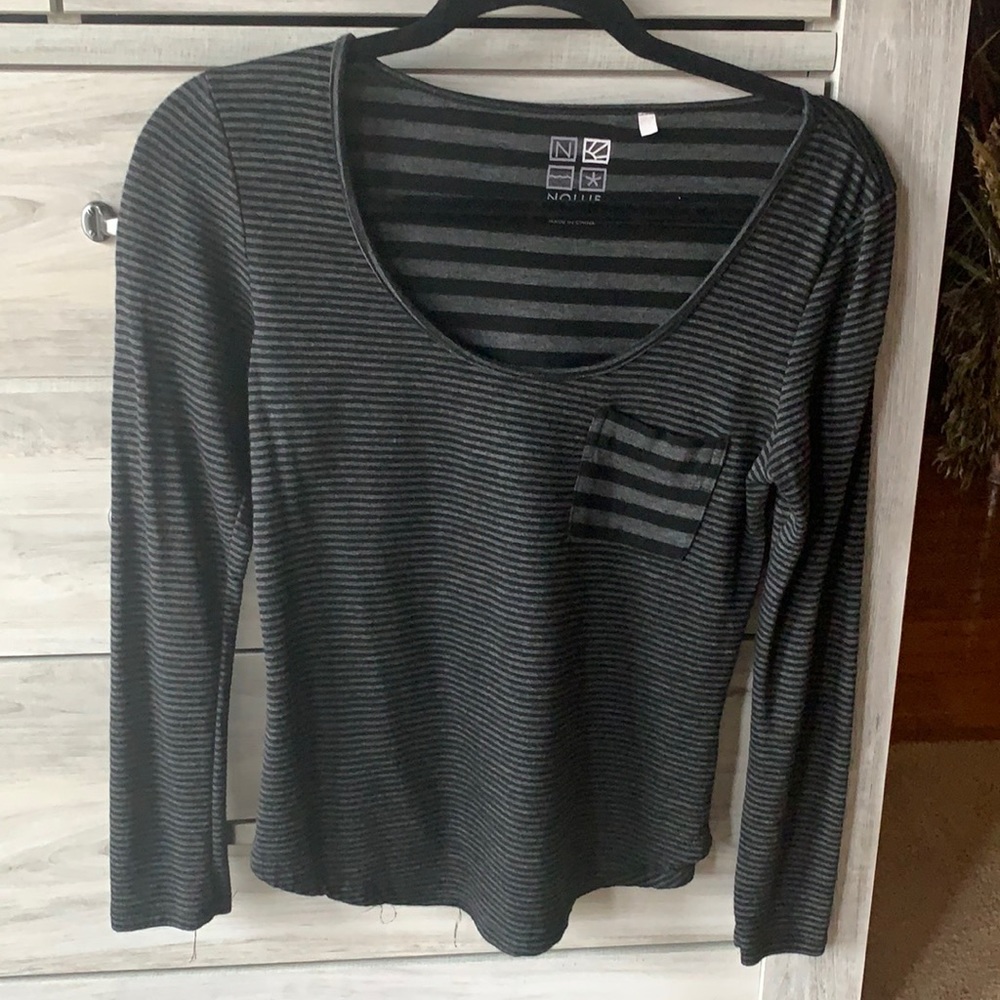 Black and grey striped shirt